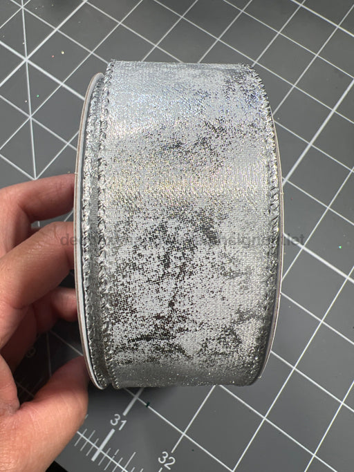 Wht Mtlc Stn/Silv Mtlc Mist 1.5’’X10Y 73519-09-42 Ribbon