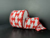 Wht Ponche Stn/Red Bows 2.5’’X10Y 73543-40-12 Ribbon