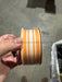 White-Tangerine Modern Ticking 1.5’’X10Y 47507-09-19 Ribbon