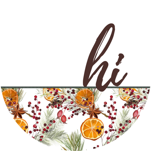 Winter Door Hanger Dco-01590-Dh 18’ Round Wood