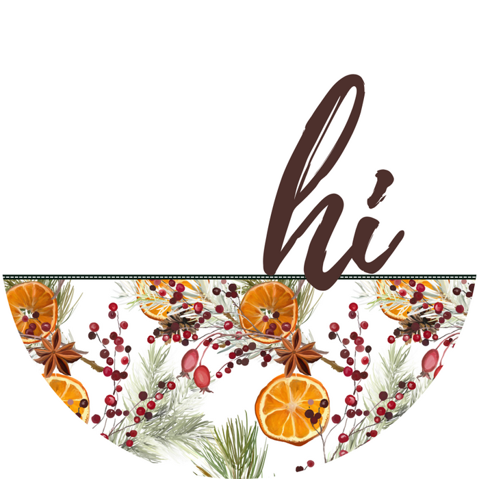 Winter Door Hanger Dco-01590-Dh 18’ Round Wood