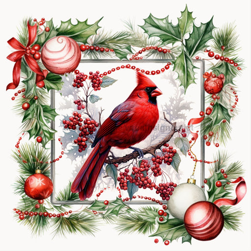 Winter Sign Cardinal Dco-00816 For Wreath 10X10 Metal