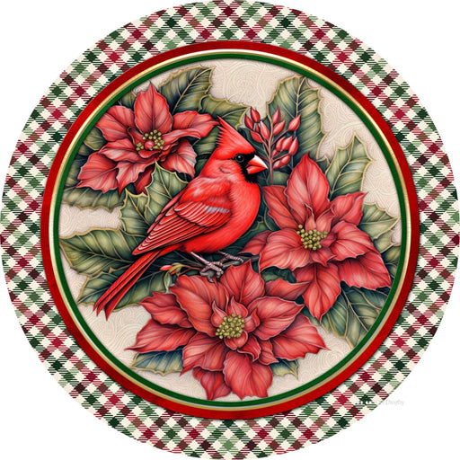 Winter Sign Cardinal Decoe-4773 10 Metal Round