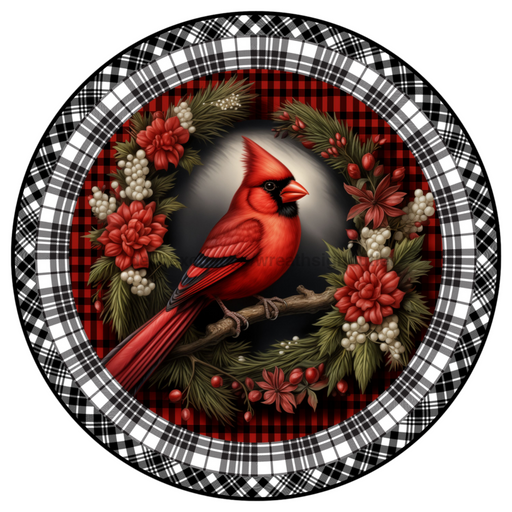 Winter Sign Cardinal Decoe-4794 10 Metal Round