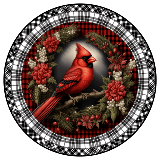 Winter Sign Cardinal Decoe-4794 10 Metal Round