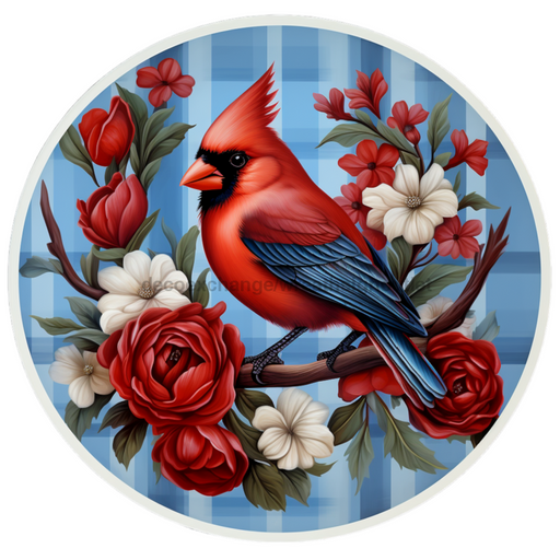 Winter Sign Cardinal Decoe-4795 10 Metal Round