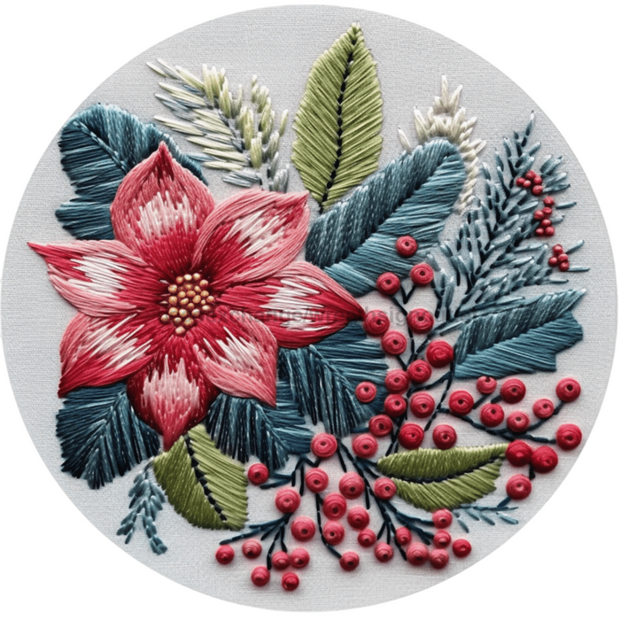 Winter Sign Christmas Decoe-4870 10 Metal Round