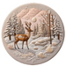 Winter Sign Christmas Scene Decoe-4865 10 Metal Round
