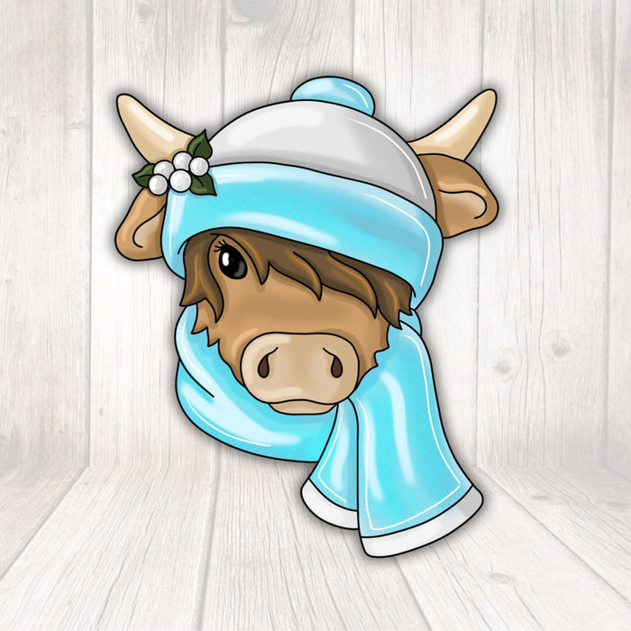 Winter Sign Highland Cow Pcd-W-113-Dh 22 Wood Pcd Door Hanger