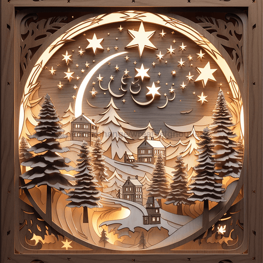 Winter Sign Scenery Decoe-5160 For Wreath 10X10 Metal 10