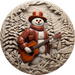 Winter Sign, Snowman Sign, DCO-00507, Sign For Wreath, 10" Round Metal Sign - DecoExchange®