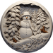 Winter Sign, Snowman Sign, DCO-00508, Sign For Wreath, 10" Round Metal Sign - DecoExchange®