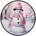 Winter Sign, Snowman Sign, DCO-00512, Sign For Wreath, 10" Round Metal Sign - DecoExchange®