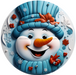 Winter Sign Snowman Decoe-4803 10 Metal Round