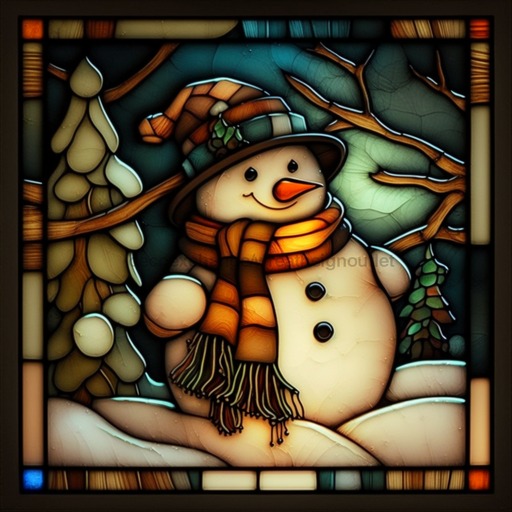 Winter Sign Snowman Decoe-4805 For Wreath 10X10 Metal 10