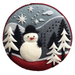 Winter Sign Snowman Decoe-4845 10 Metal Round