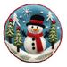 Winter Sign Snowman Decoe-4846 10 Metal Round