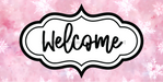 Winter Welcome Sign Pink Sign Dco-00594 For Wreath 6X12 Metal 8X10