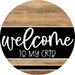 Wooden Welcome Door Hanger, Crib, DCO-13722-DH, 18in Wood Sign