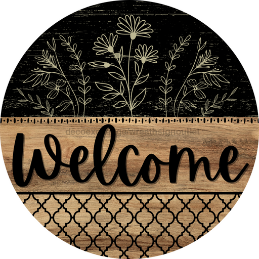 Wooden Welcome Door Hanger, DCO-13709-DH, 18in Wood Sign