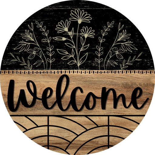 Wooden Welcome Door Hanger, DCO-13710-DH, 18in Wood Sign