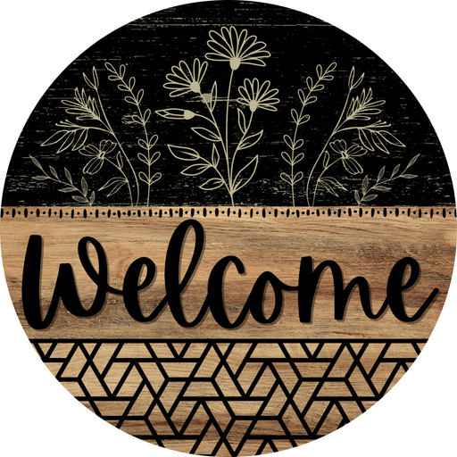 Wooden Welcome Door Hanger, DCO-13711-DH, 18in Wood Sign