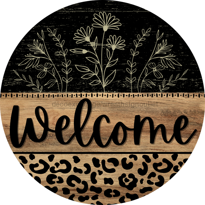 Wooden Welcome Door Hanger, DCO-13712-DH, 18in Wood Sign