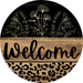 Wooden Welcome Door Hanger, DCO-13712-DH, 18in Wood Sign