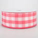 Coral-Wht Buffalo Plaid 2.5 X50Y 841-40-041