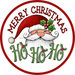 Wreath Sign, 10" Round Vinyl Decal - Santa - DECOE-045, DecoExchange, Sign For Wreaths - DecoExchange
