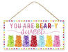 Wreath Sign, 12.5"L X 6"H You Are Bear-Y Sweet Glttr White/Multi AP8856, DecoExchange, Sign For Wreath - DecoExchange