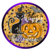 Wreath Sign, 12" Round Metal Happy Halloween Sign - DECOE-062, DecoExchange, Sign For Wreath - DecoExchange