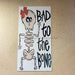 Wreath Sign, 12x6" Halloween Female Skeleton - Bad To The Bone- Metal Sign - DECOE-078, DecoExchange, Sign For Wreaths - DecoExchange