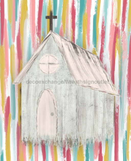 Wreath Sign, 8x10", Church Sign, Metal Sign, DECOE-187, DecoExchange, Sign For Wreaths - DecoExchange