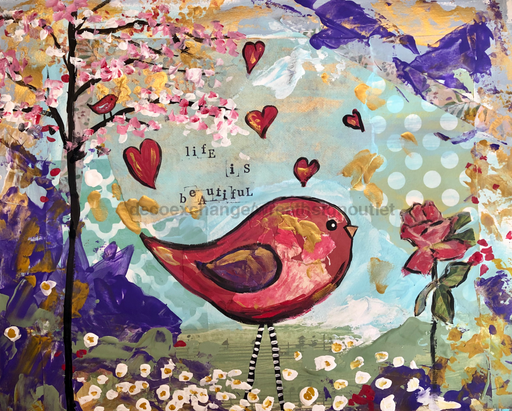 Wreath Sign, 8x10" Valentine Sign, Metal Sign, CH-021, Sign For Wreath, DecoExchange - DecoExchange