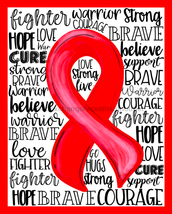 Wreath Sign, Aids Awareness Sign, Substance Abuse 8x10" Metal Sign DECOE-905, Sign For Wreath, DecoExchange - DecoExchange