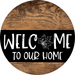 Wreath Sign Autumn Welcome To Our Home Decoe-2326 For Round 12 metal