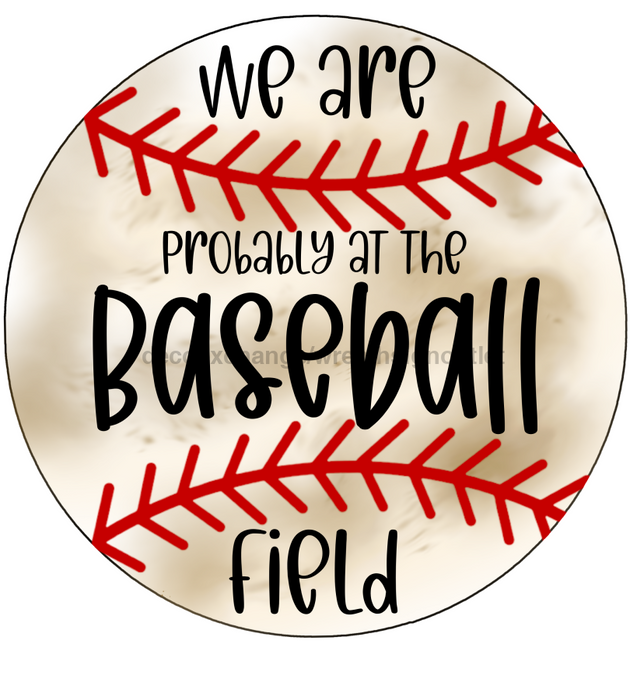 Wreath Sign, Baseball Sign, 18" Wood Round Sign, DECOE-626, DecoExchange, Sign For Wreath - DecoExchange®