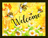 Wreath Sign, Bee Sign, 8x10" Metal Sign, DECOE-585, DecoExchange, Sign For Wreath - DecoExchange