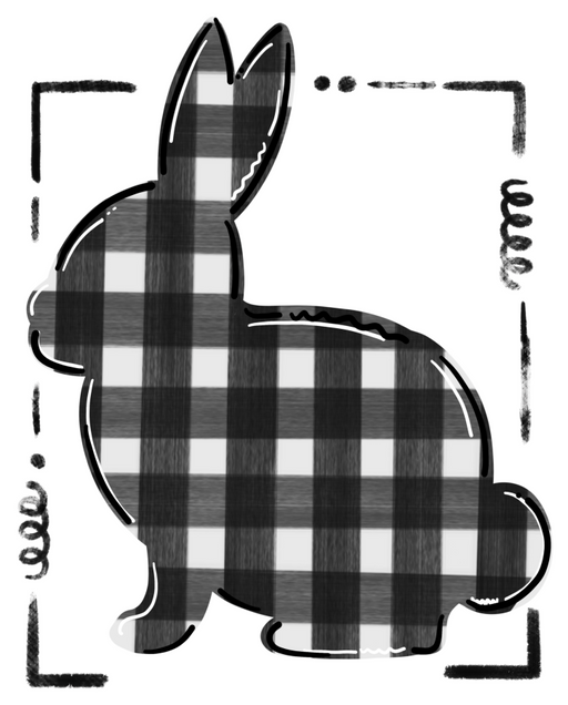 Wreath Sign, Black and White Easter, Easter Sign, 8"x10" Metal Sign, DECOE-944, Sign For Wreath, DecoExchange - DecoExchange