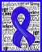 Wreath Sign, Blue Awareness Sign, Colon Cancer, 8x10" Metal Sign DECOE-897, Sign For Wreath, DecoExchange - DecoExchange