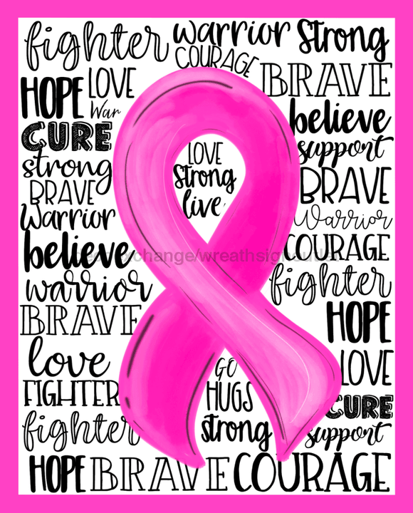 pink cancer sign