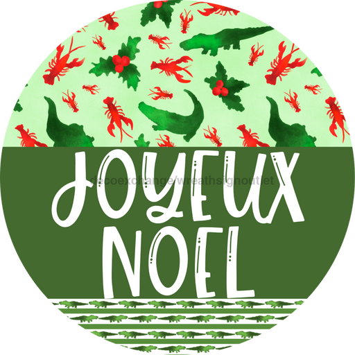 Wreath Sign Cajun Christmas Joyeux Noel Welcome Gift Decoe-2633 For Round Decoexchange