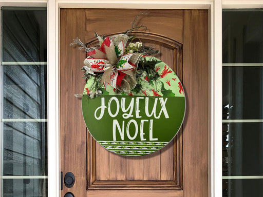 Wreath Sign Cajun Christmas Joyeux Noel Welcome Gift Decoe-2633 For Round Decoexchange