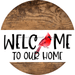 Wreath Sign Cardinal Welcome To Our Home Decoe-2328 For Round 10 Metal