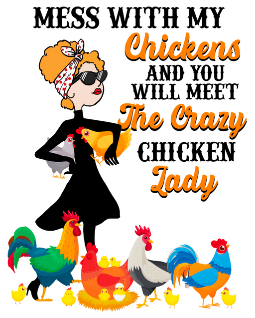 Wreath Sign, Chicken Lady Sign, Chicken Sign, 8x10" Metal Sign DECOE-675, Sign For Wreath, DecoExchange - DecoExchange