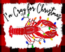Wreath Sign, Christmas - Crawfish Sign - 8x10" Metal Sign DECOE-232, Sign For Wreath, DecoExchange - DecoExchange