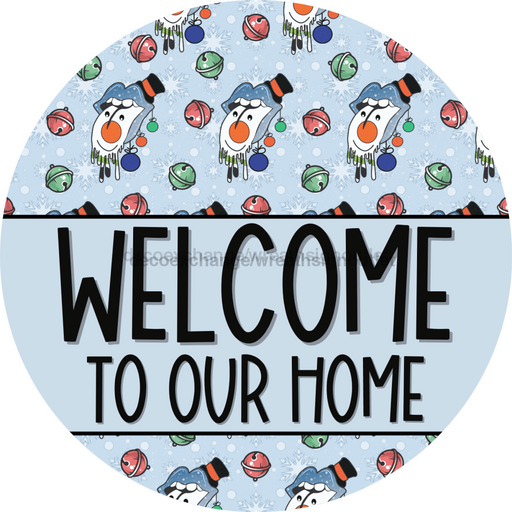 Wreath Sign Christmas Door Hanger Lips Bells Decoe-2387 For Round 18 Wood