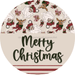 Wreath Sign Christmas Door Hanger Vintage Decoe-2390 For Round 18 Wood