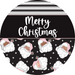 Wreath Sign Christmas Wreath Sign Merry Vintage Santa Decoe-2379 For Round 12 metal